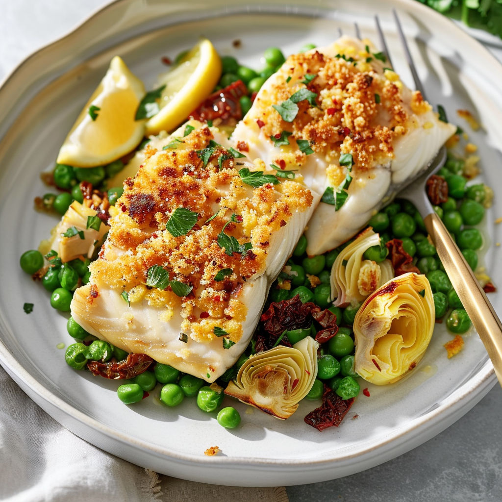 Poisson pané au citron croustillant, ultra gourmand.