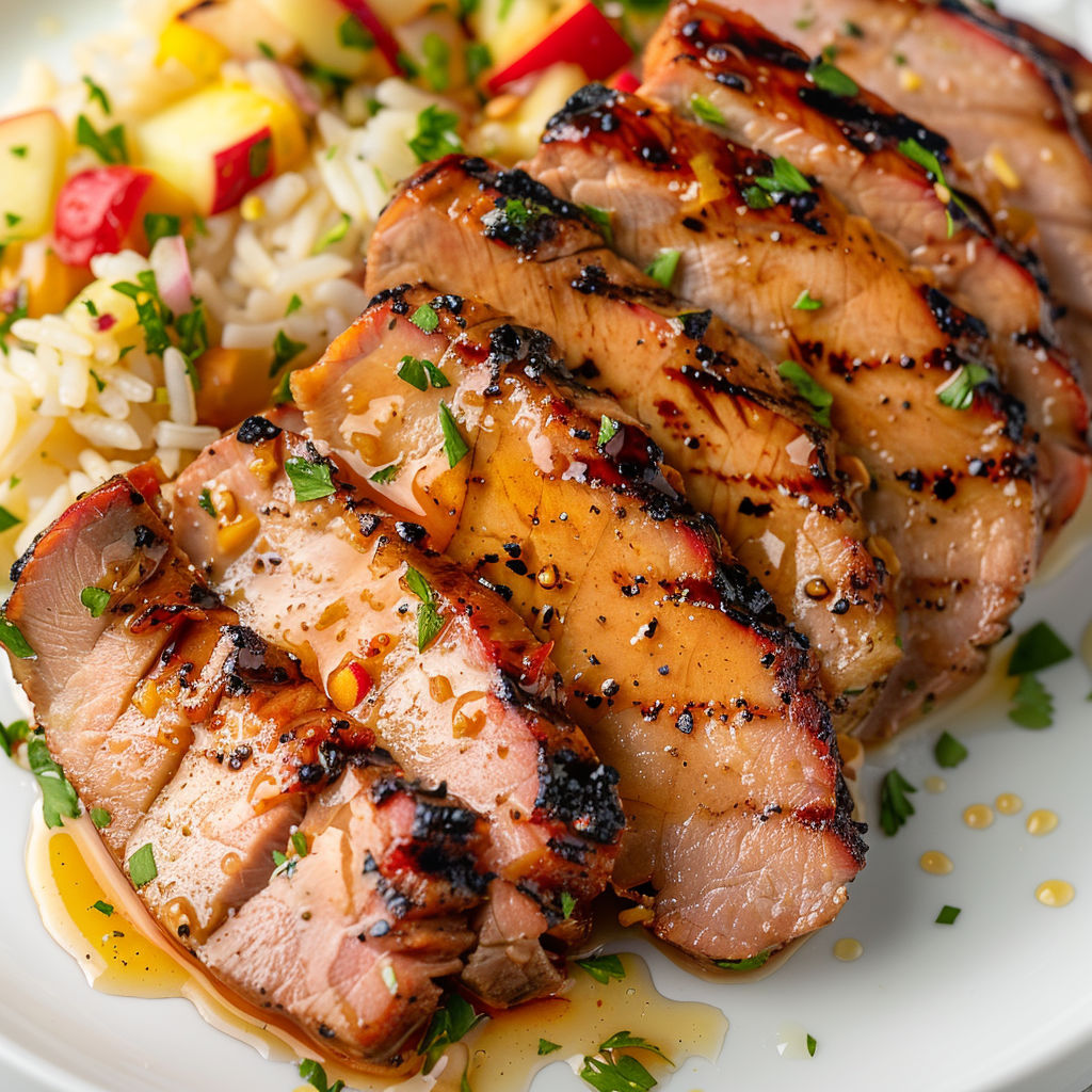 Porc au jus de pomme, délicieusement sucré-salé.