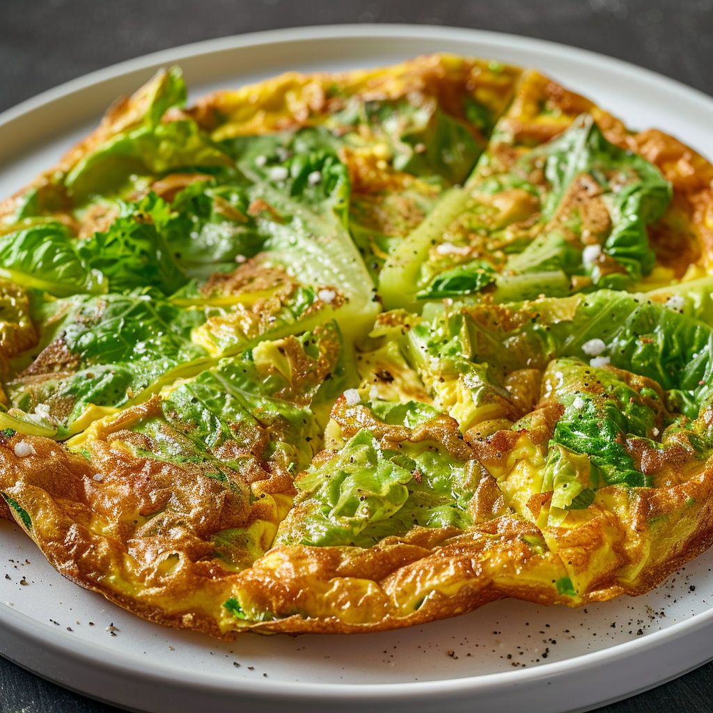 Une pizza faite maison garnie de légumes verts et d’herbes fraîches.