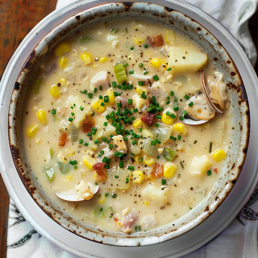 Soupe chaude avec petits légumes et épices servie dans un grand bol rustique.
