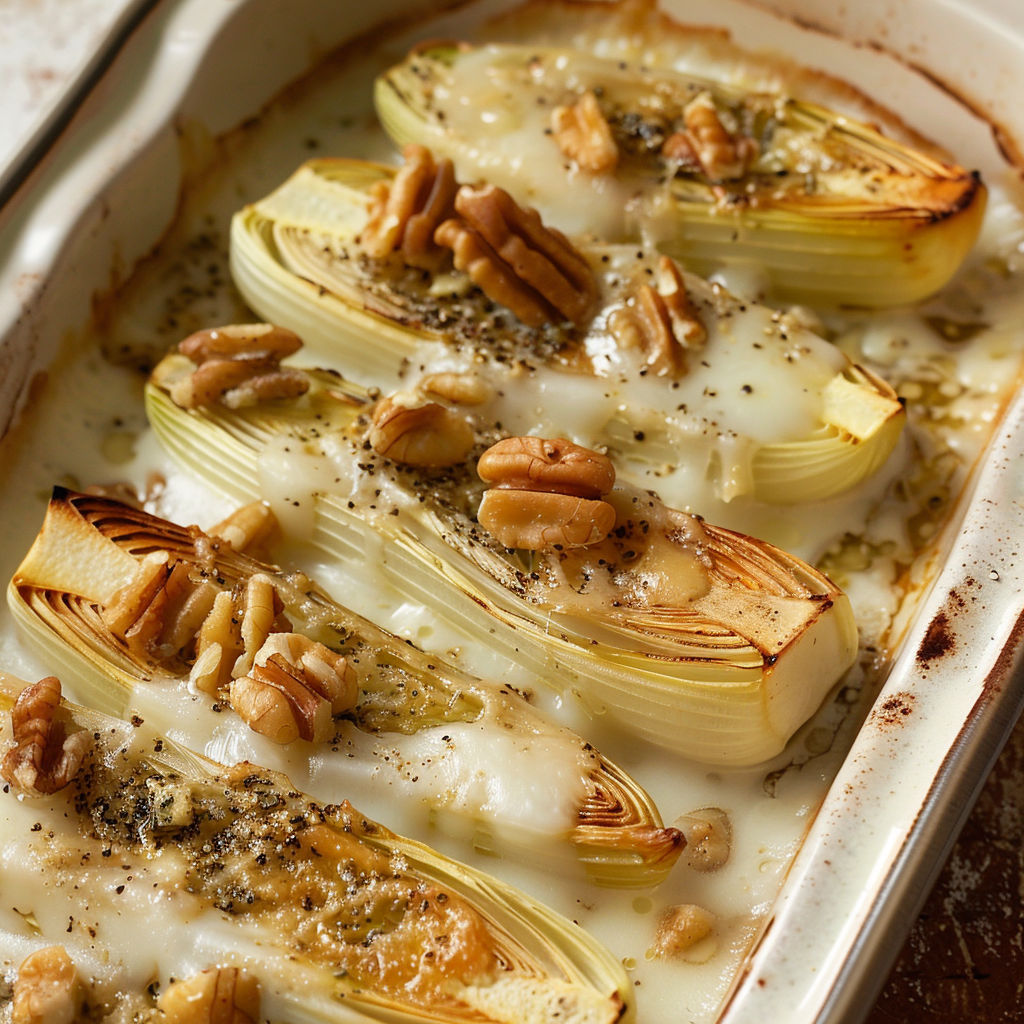 Salade de choux farcis, noix et amandes, bien gourmande.