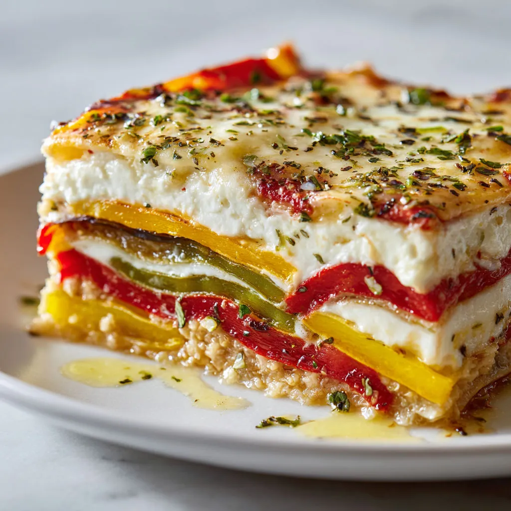 Une tarte citronnée garnie de légumes colorés, nappée de crème, posée sur un plateau chic.