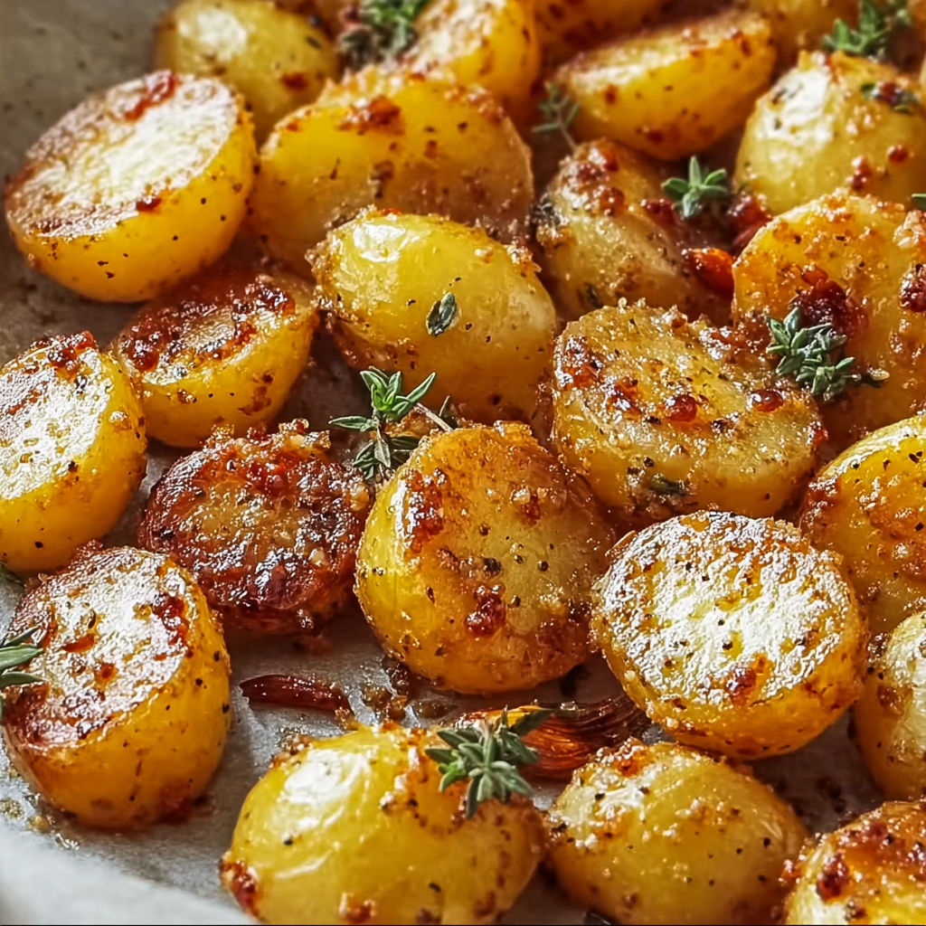 Des pommes de terre grillées bien dorées aux herbes et épices.