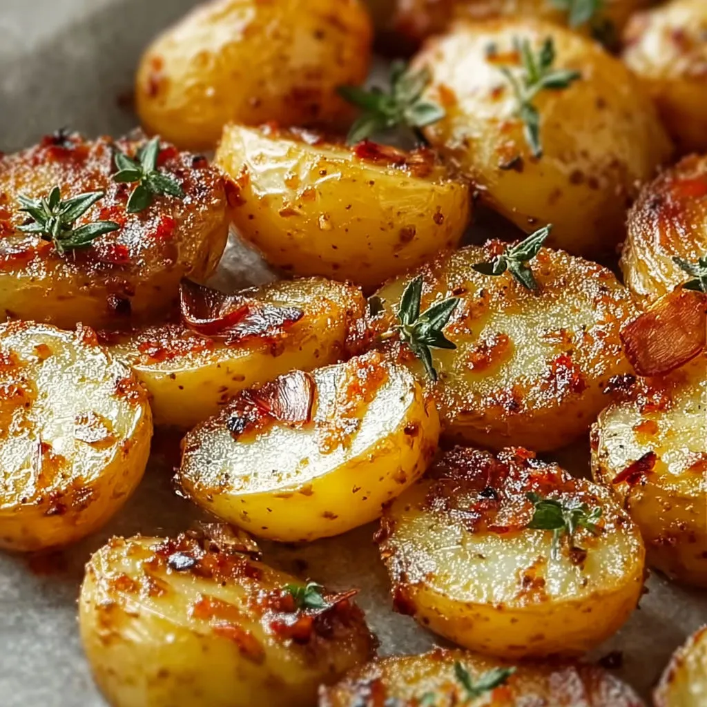 Pommes de terre dorées aux herbes, parfaites en base de salade croquante.