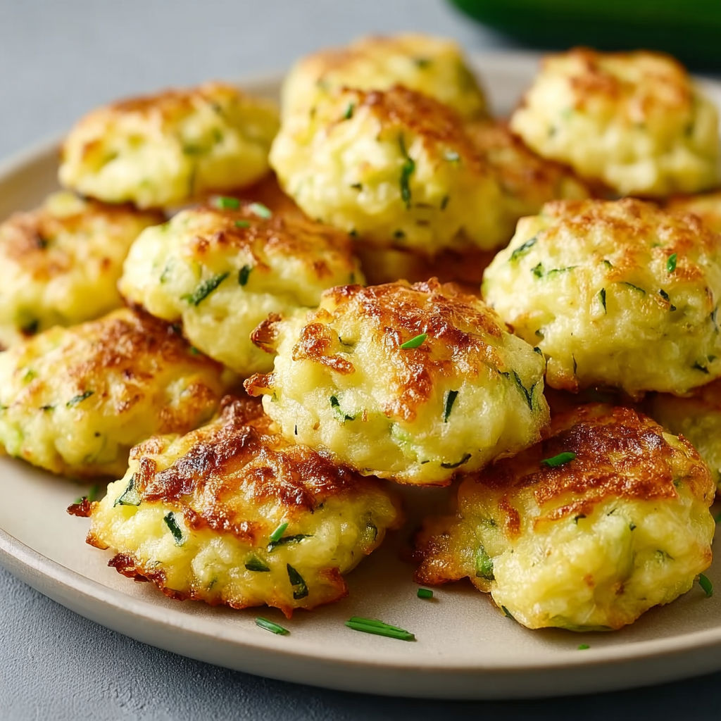 Empilement de mini galettes de pommes de terre dorées avec des herbes sur le dessus.