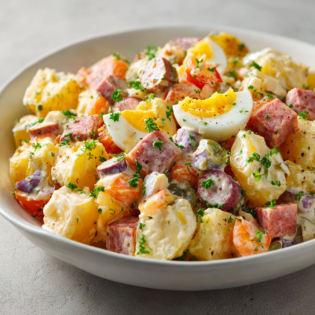 Un bol rempli d’une savoureuse piémontaise avec légumes et viande.