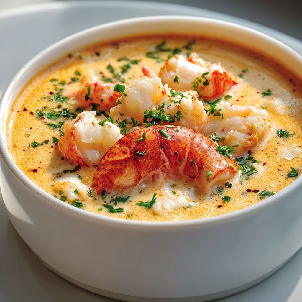 Un pot de bouillon de langoustine avec des légumes verts et des épices.