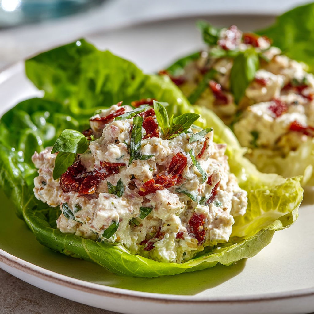 Salade de laitue, fromage frais et légumes rouges, servie joliment sur un plateau.