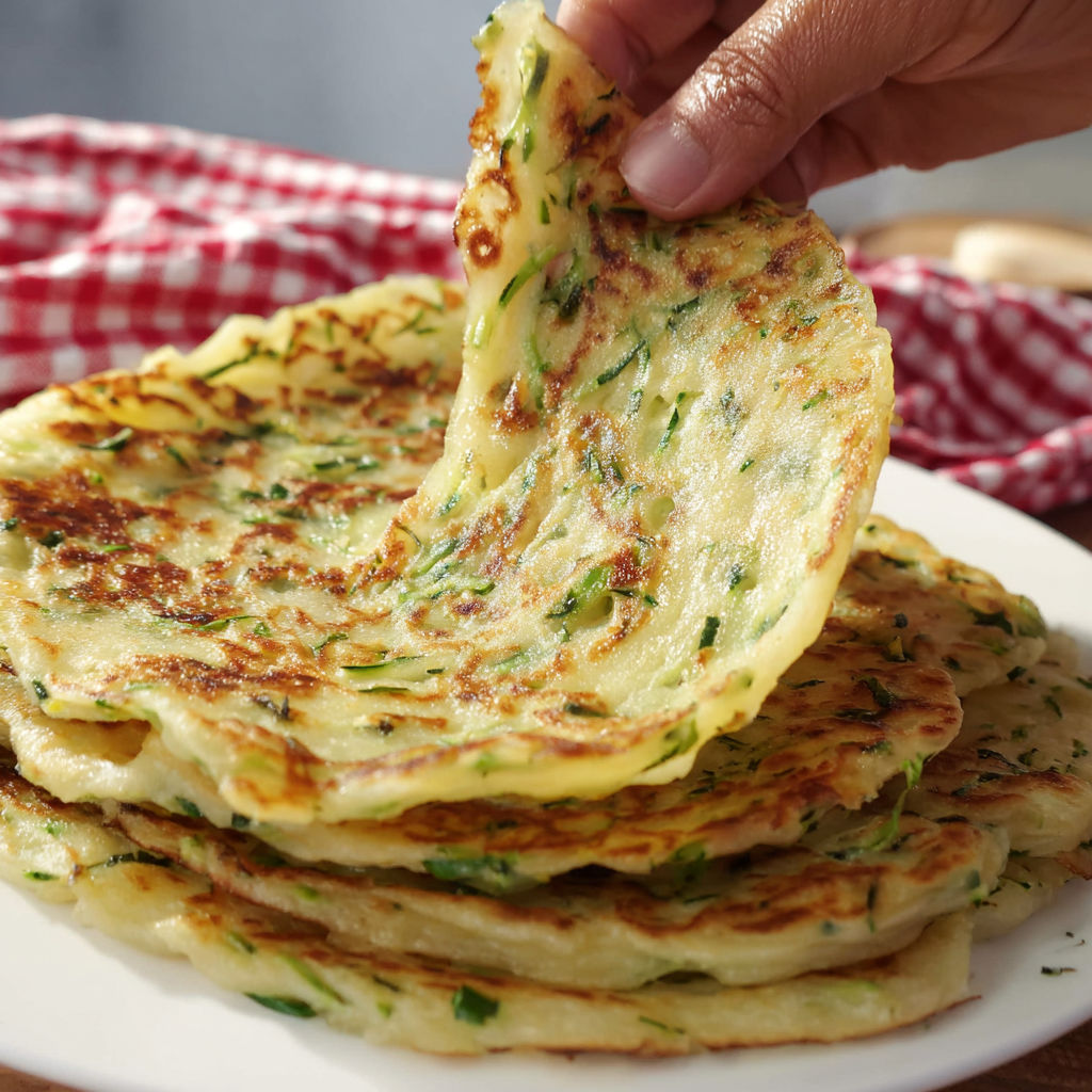 On déguste une galette à la main.