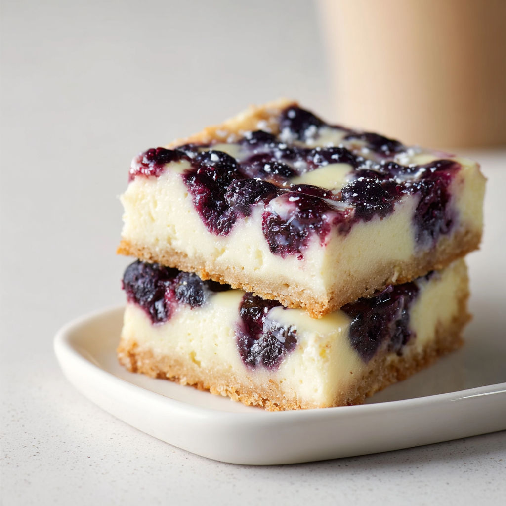 Bouchées fondantes aux bleuets et chocolat blanc, un dessert irrésistible et simple.