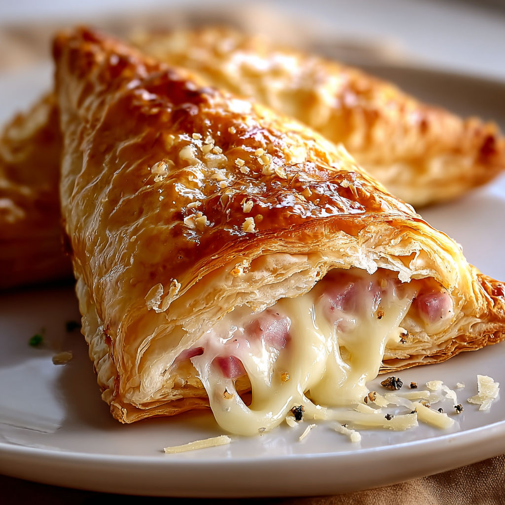 Tarte salée au fromage et épices servie sur une planche.