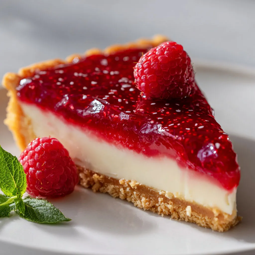 Tarte aux fraises servie sur un joli plateau en porcelaine.