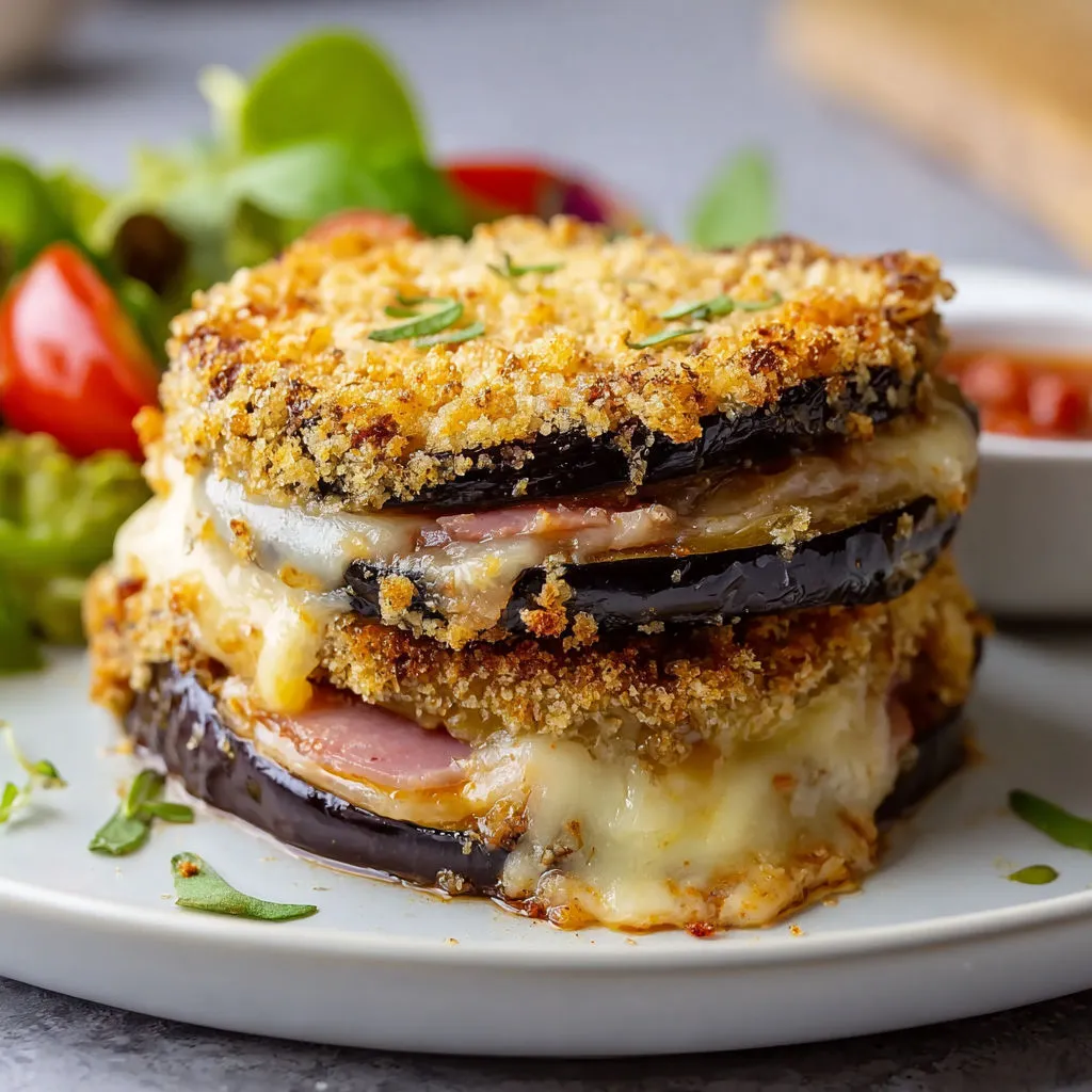 Un plat de sandwichs chocolat-bacon avec des légumes comme tomates et épinards.
