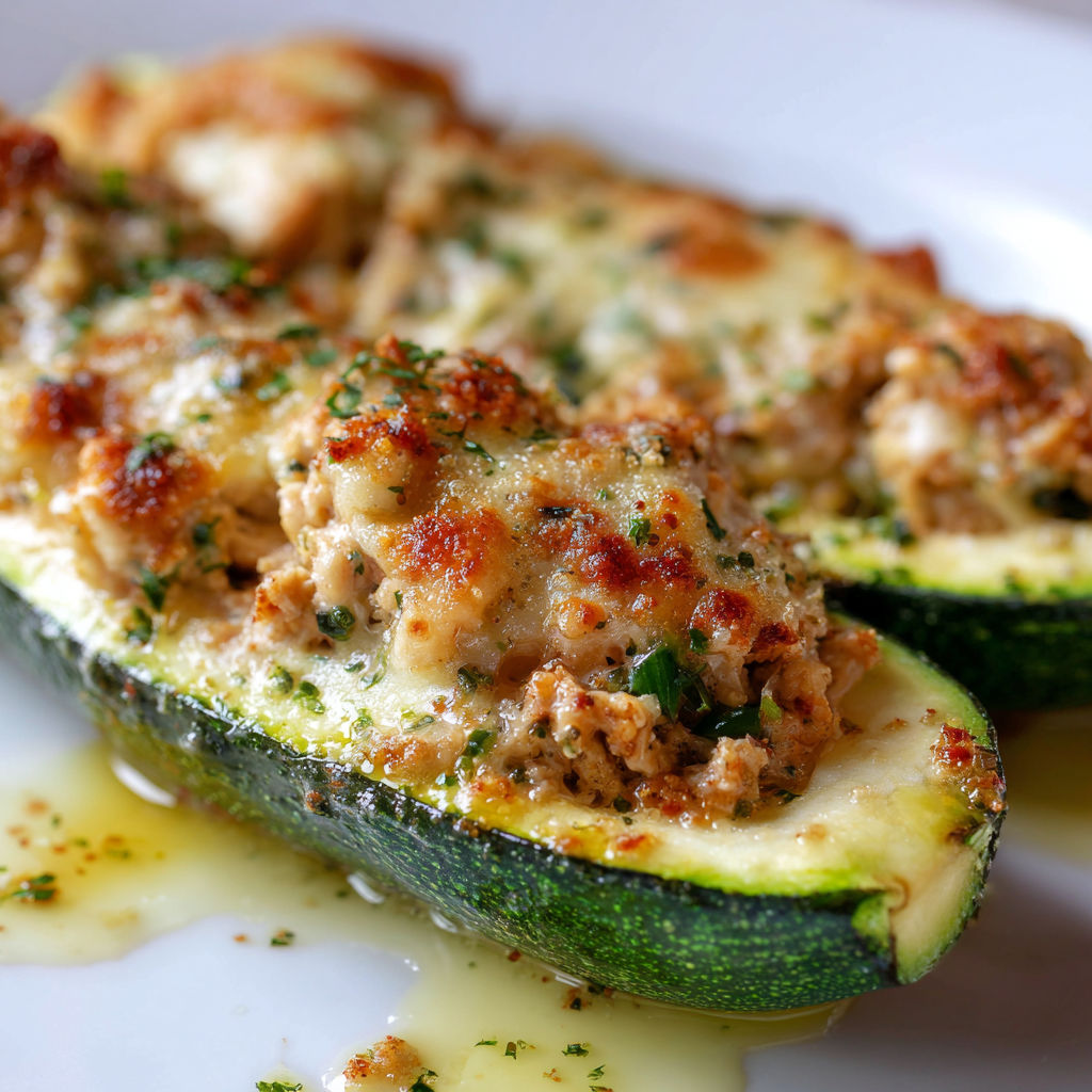 Barquette de légume farcie au fromage fondant, prête à être dégustée.