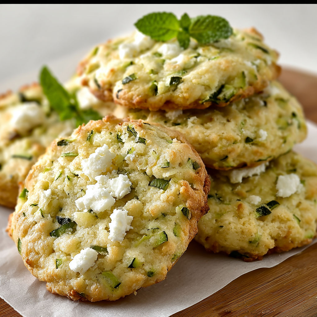 Des biscuits salés, avec herbes fraîches et chèvre.