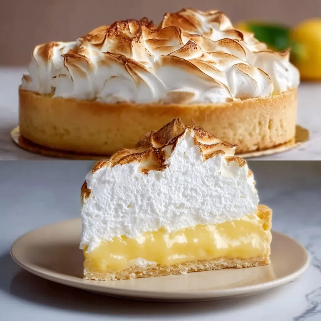 Une tarte aux pommes avec de la chantilly, le tout posé sur un plateau.
