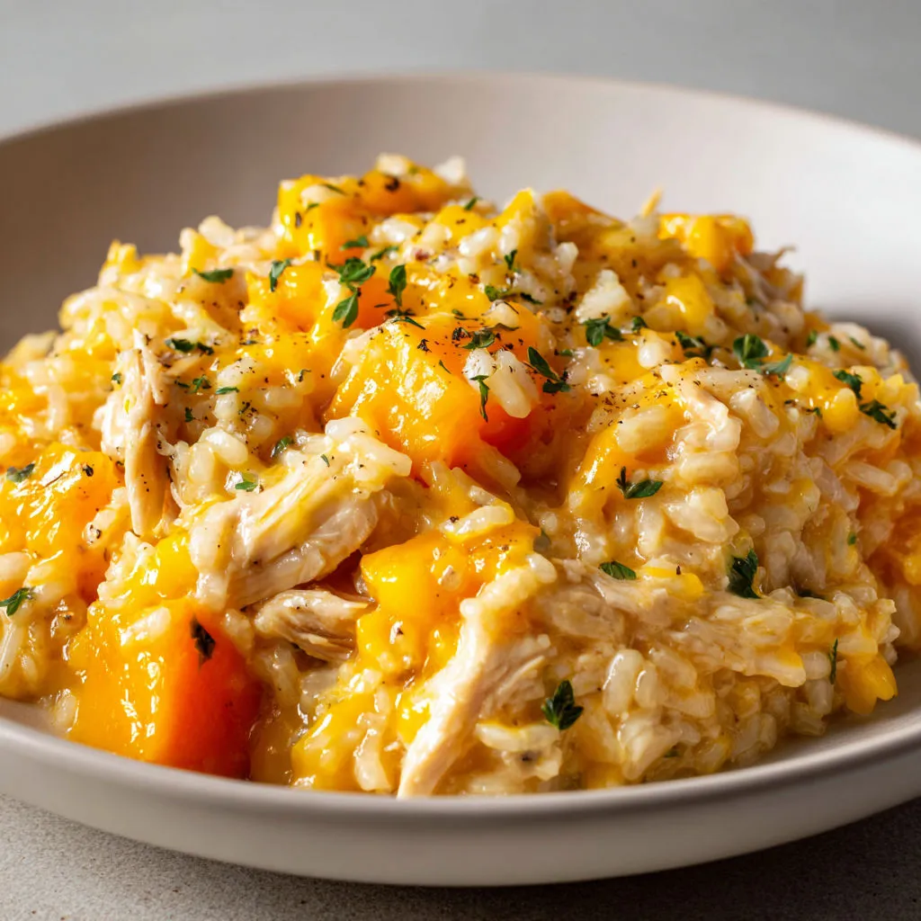Un risotto plein de légumes et touches caramelisées.