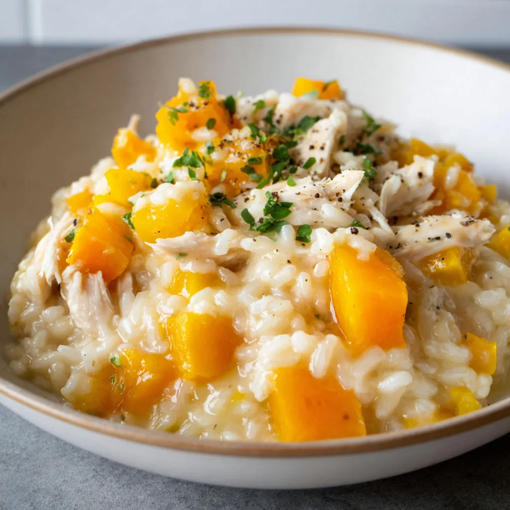 Un plat de riz et poulet aux légumes et épices.