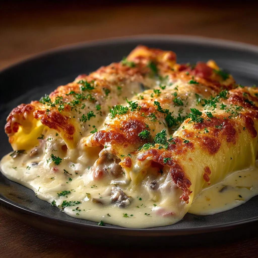 Plat de lasagnes sur un plateau prêt à être servi.