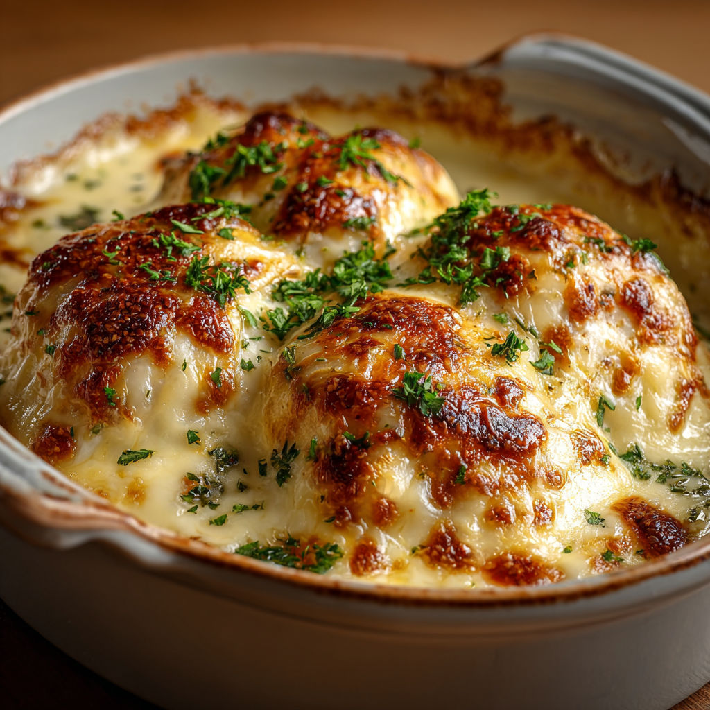 Une assiette de quenelles moelleuses gratinées au comté prête à être dégustée.