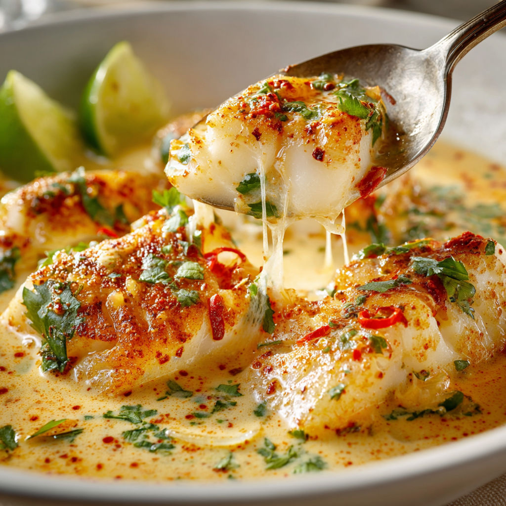 Un plat de cabillaud au lait de coco prêt en 15 minutes, la sauce qu’on sert à la cuillère.