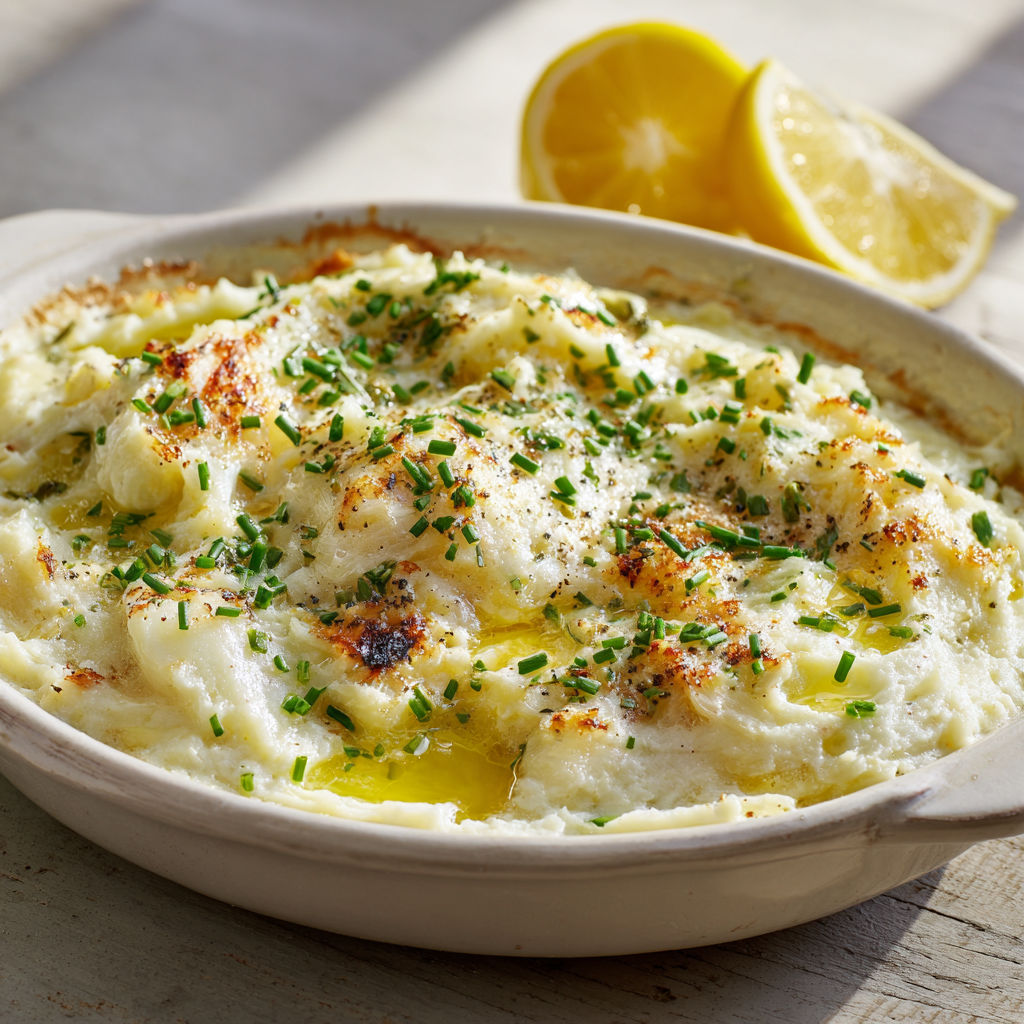 Une part de tarte aux pommes posée sur une planche en bois, parsemée d’herbes.