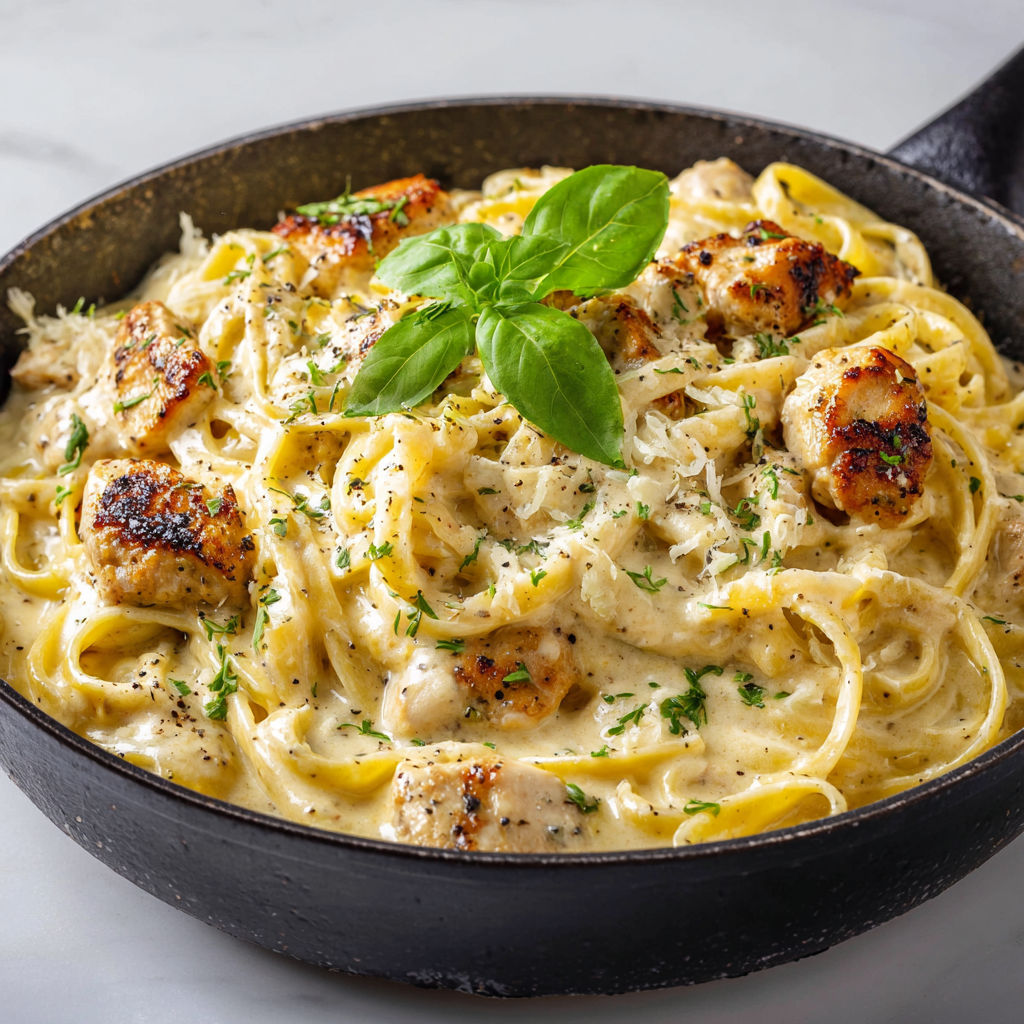 Des spaghetti à la sauce tomate et aux légumes, servis dans un plat en fonte.