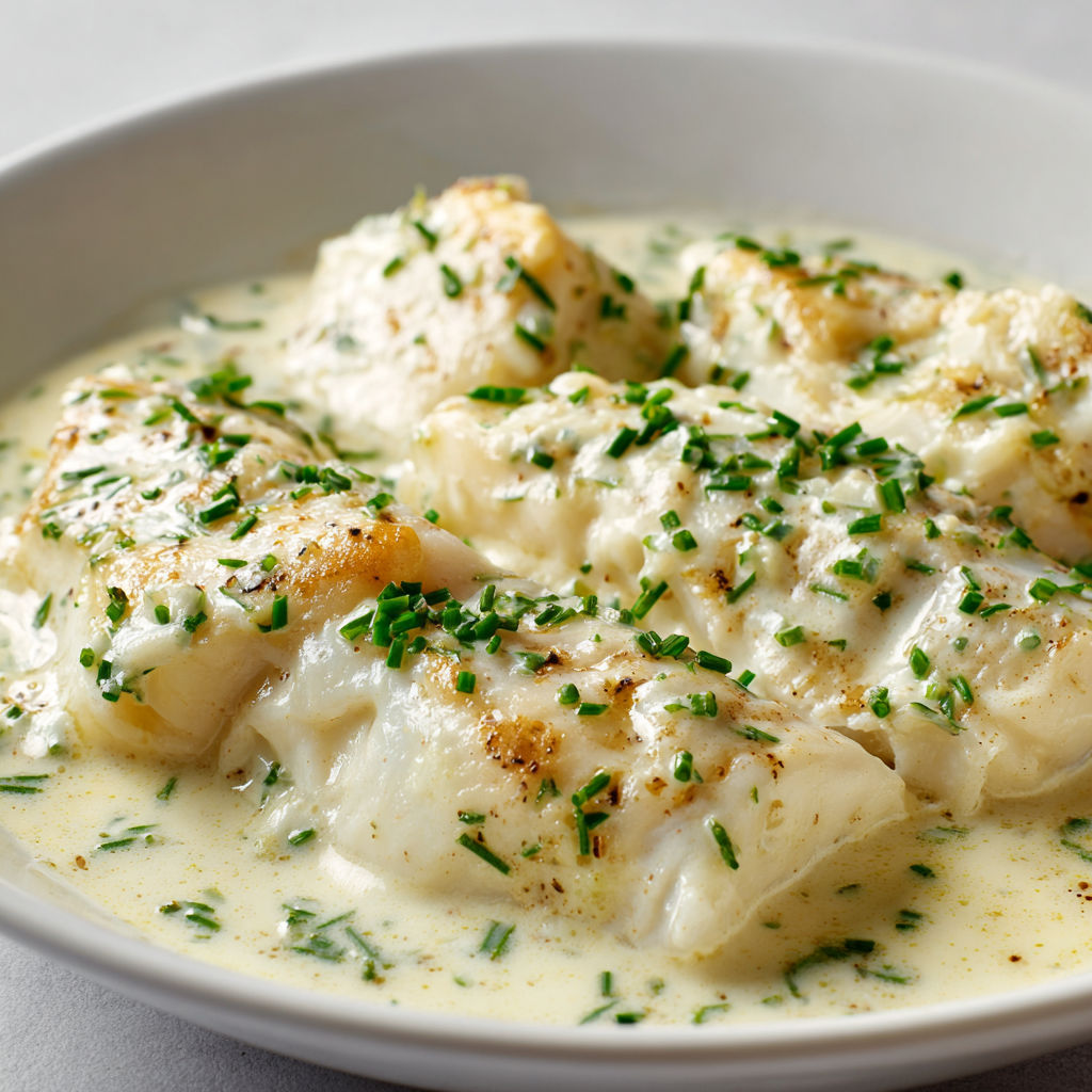 Poisson doré avec herbes fraîches et petits légumes.