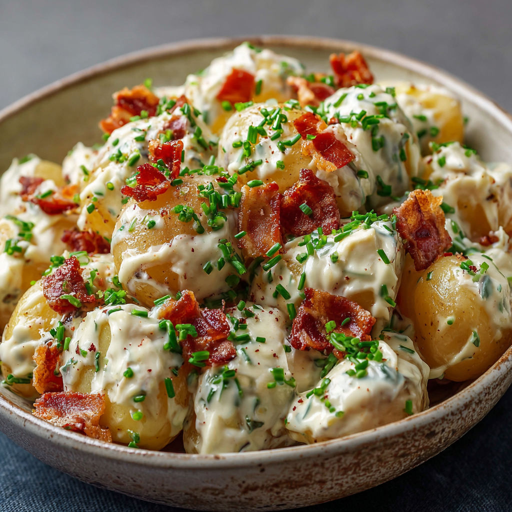 Pommes de terre bacon ail