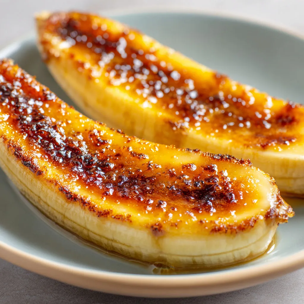 Bananes flambées en présentation.