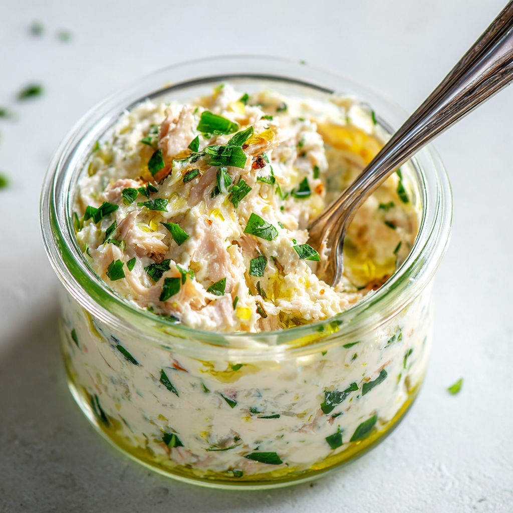 Une cuillère en argent plongée dans une assiette remplie d’une préparation onctueuse.