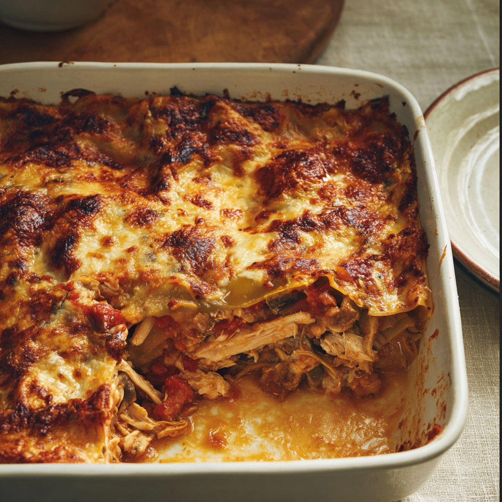 Une quiche chaude à la tomate, oignon et légumes verts, servie dans un bol plastique.