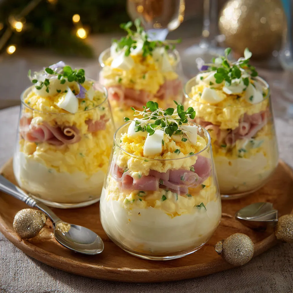 Verrines d’œufs mimosa parfaites pour l’apéro