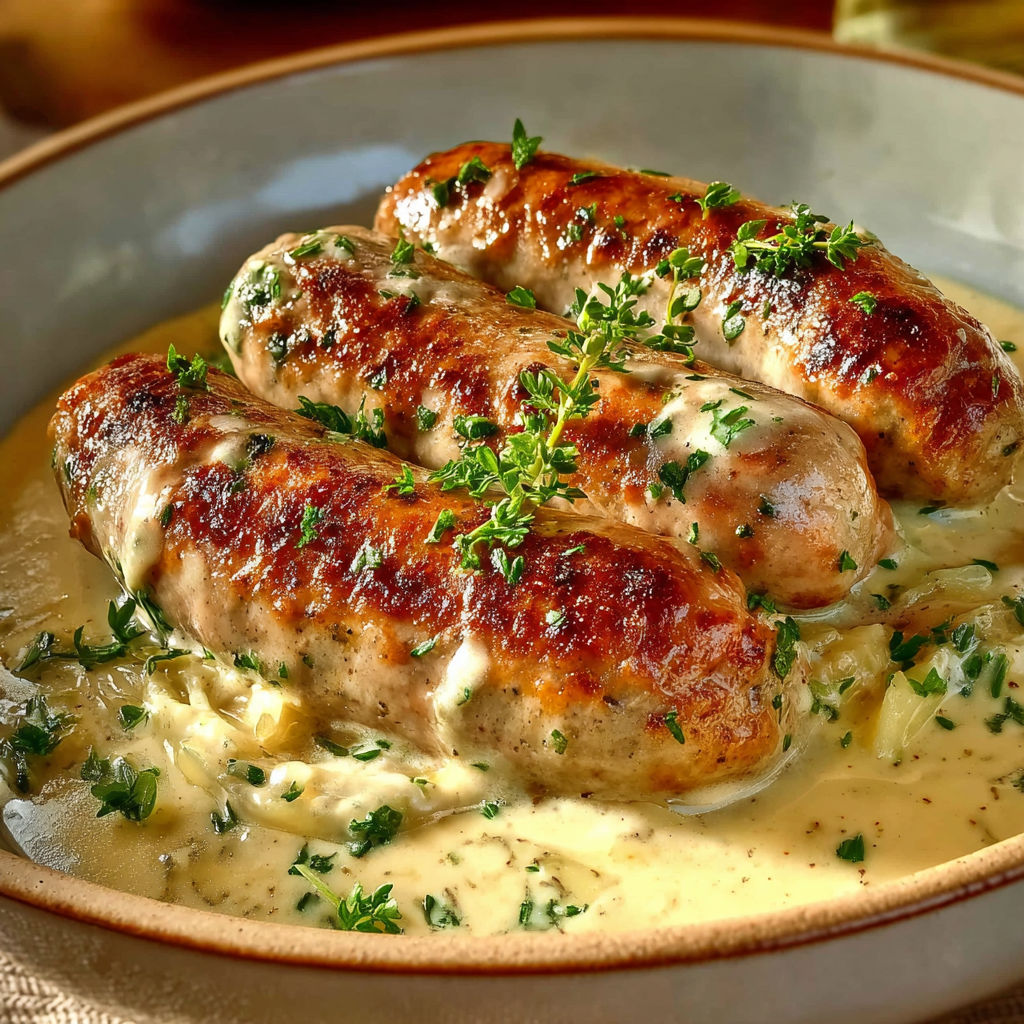 Andouillettes sauce moutarde crémeuse