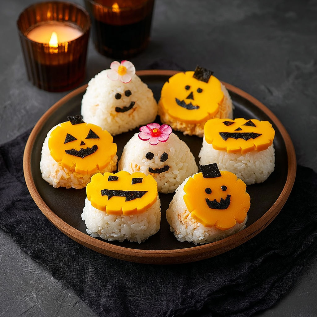 Bouchées de Riz Halloween Thon & Mimolette : Fun et Appétissant.