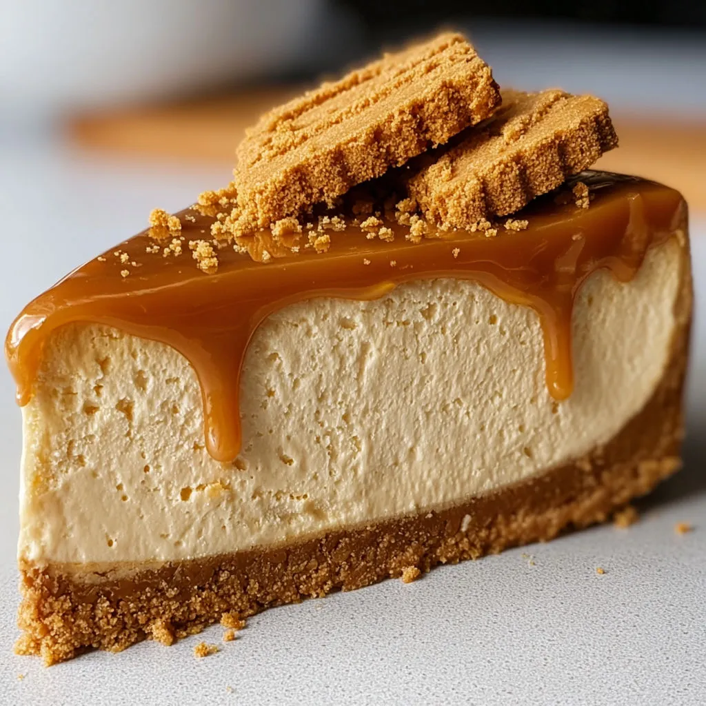 Délice au Spéculoos Sans Four, crémeux et irrésistible.
