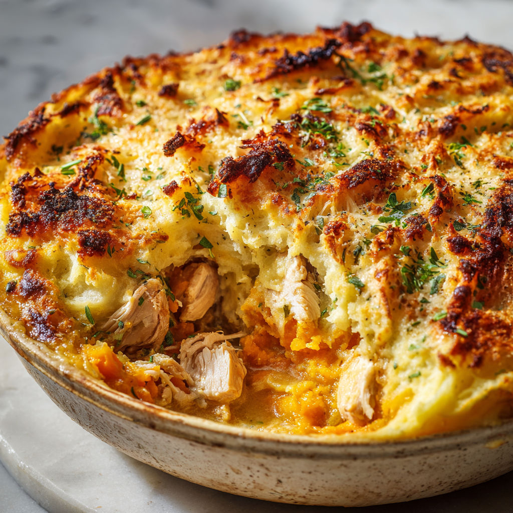 Gratin Poulet et Purée de Légumes d’Automne.