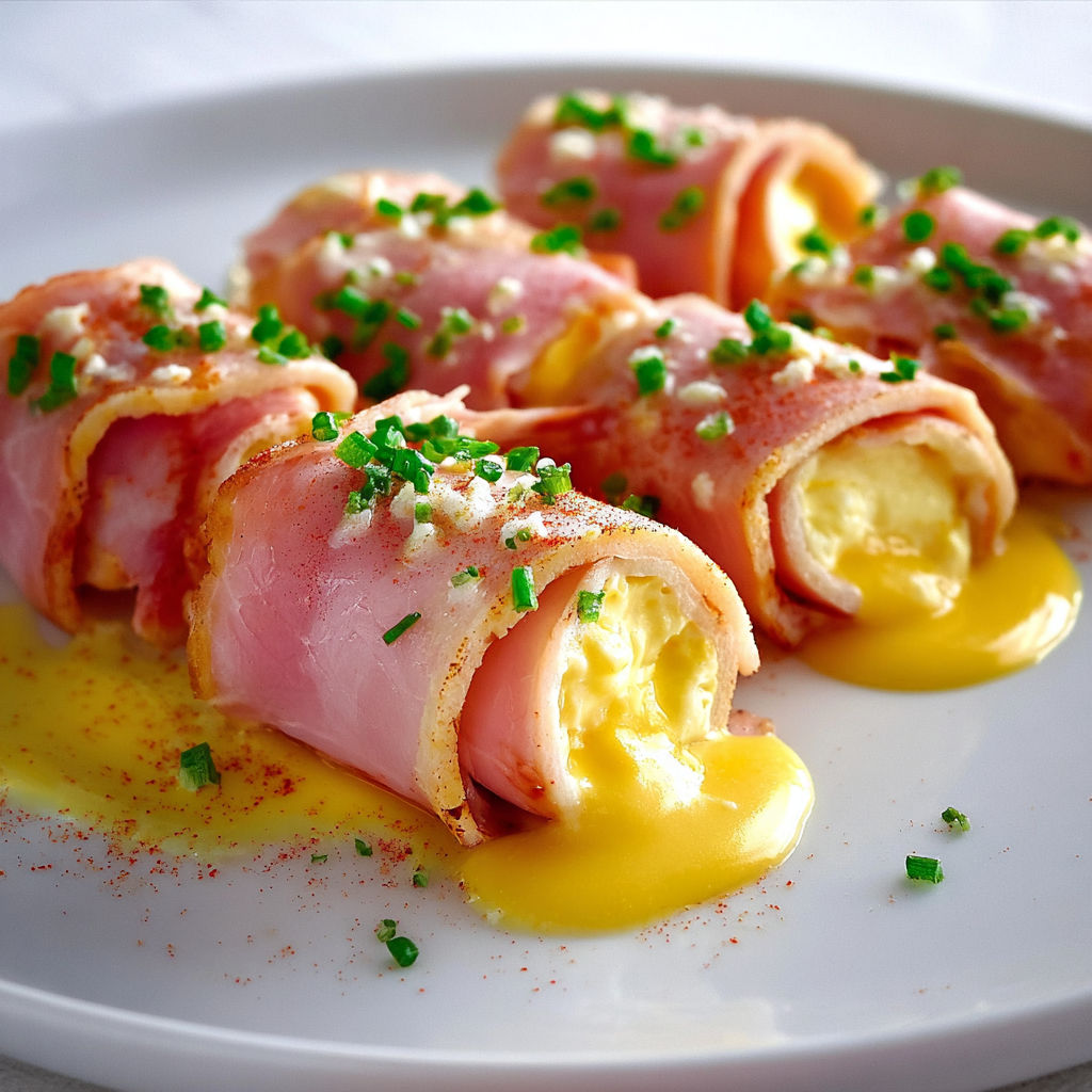 Apéro Chic aux Œufs Mimosa enroulés de Jambon