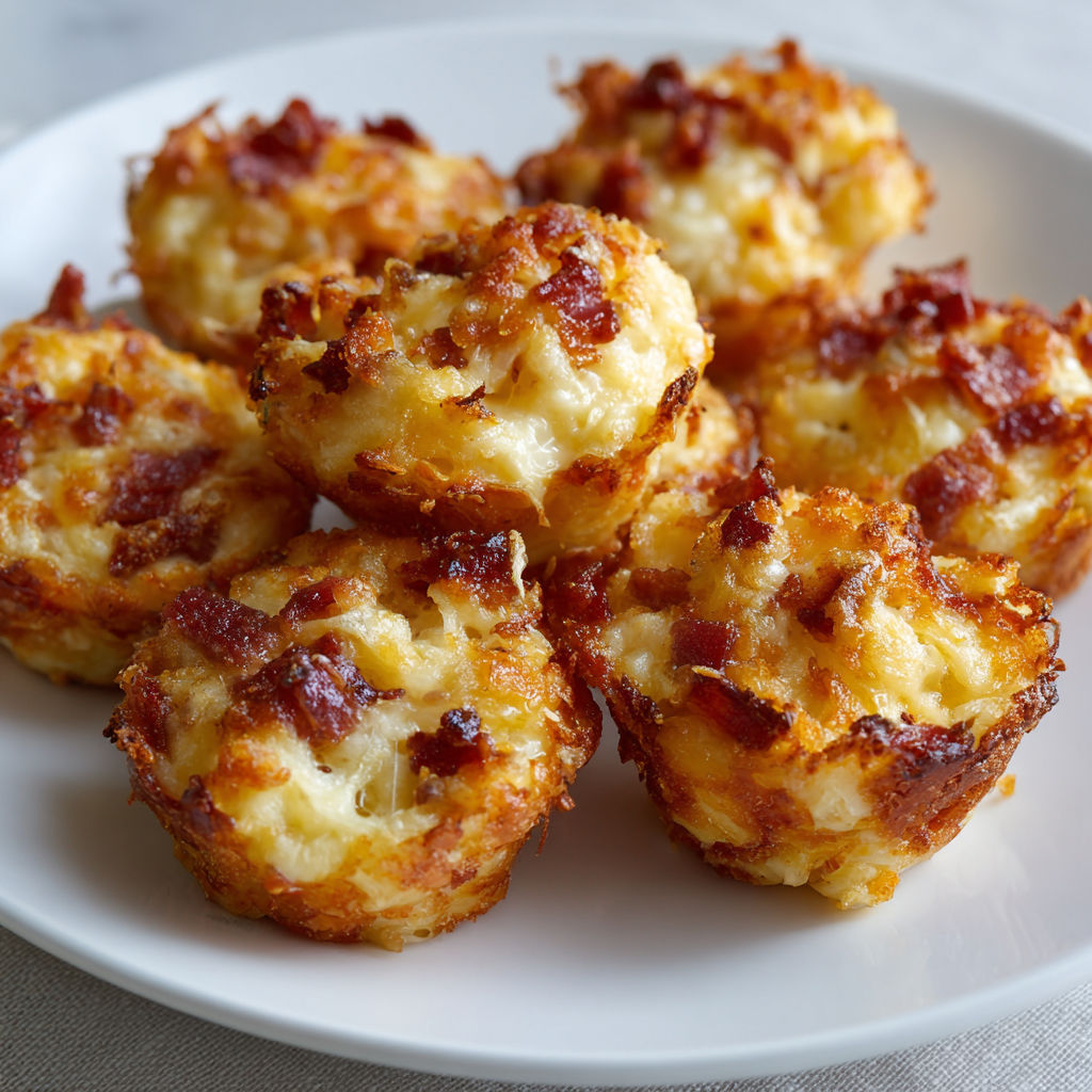 Bouchées Crousti-Fondantes au Fromage et Bacon.