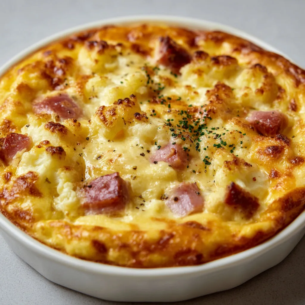 Gratin gourmand chou-fleur doré et fondant, plein de goût