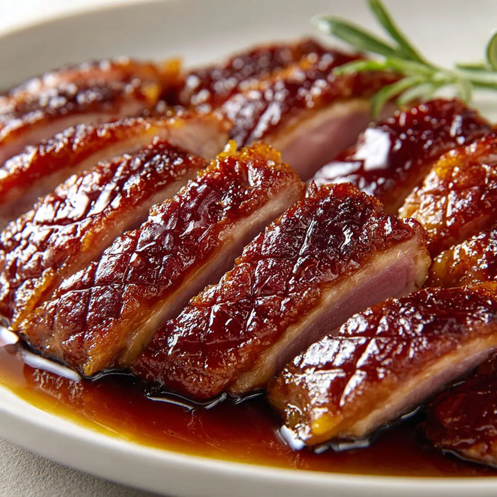 Magret de Canard Brillant au Miel et au Balsamique.