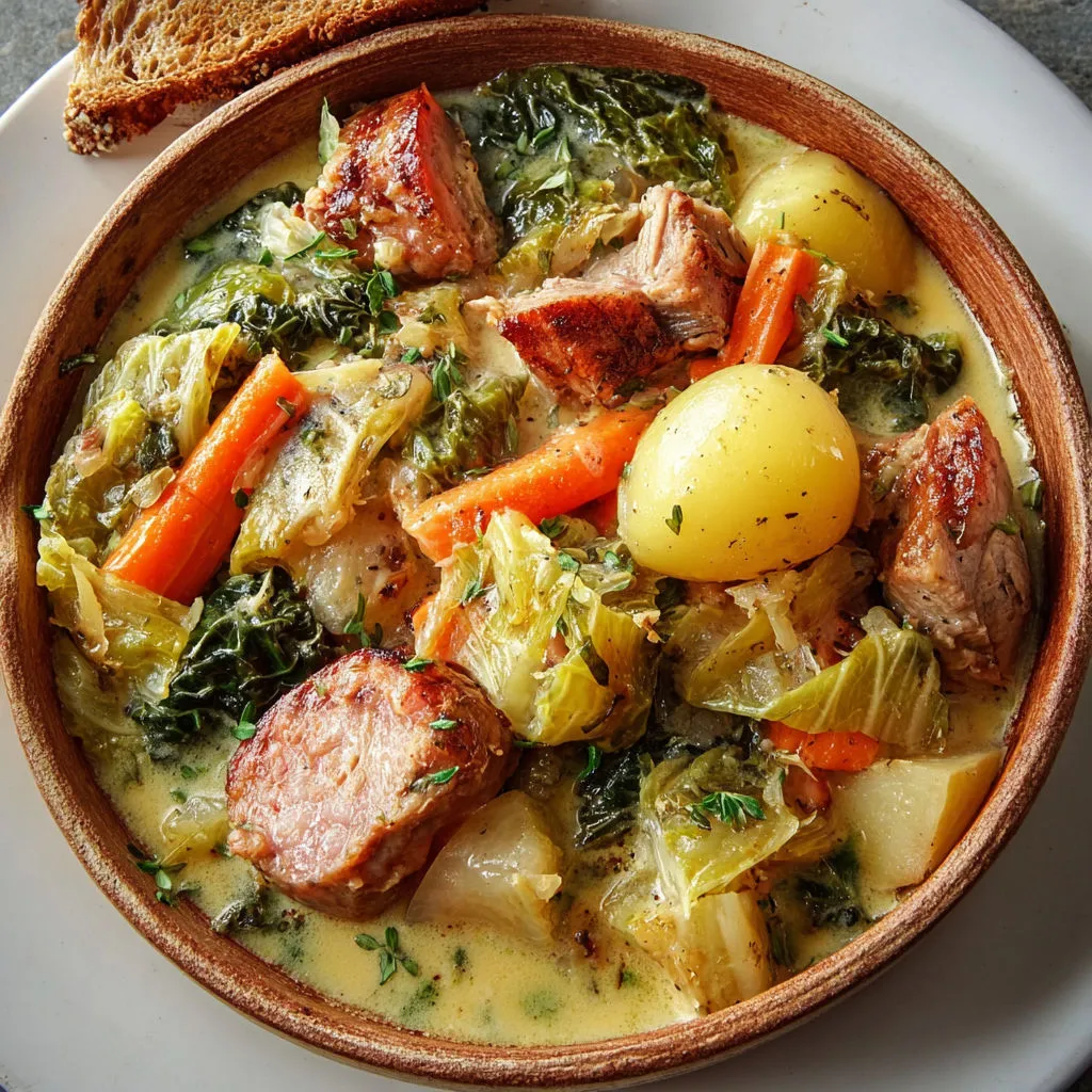 Potée lorraine réconfortante et bien gourmande.
