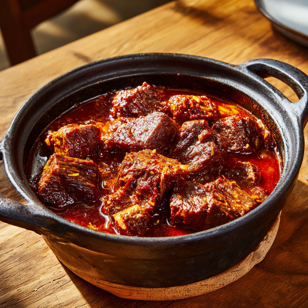 Mijoté coréen tendre et épicé.