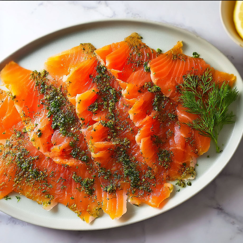 Saumon gravlax maison saveur nordique.