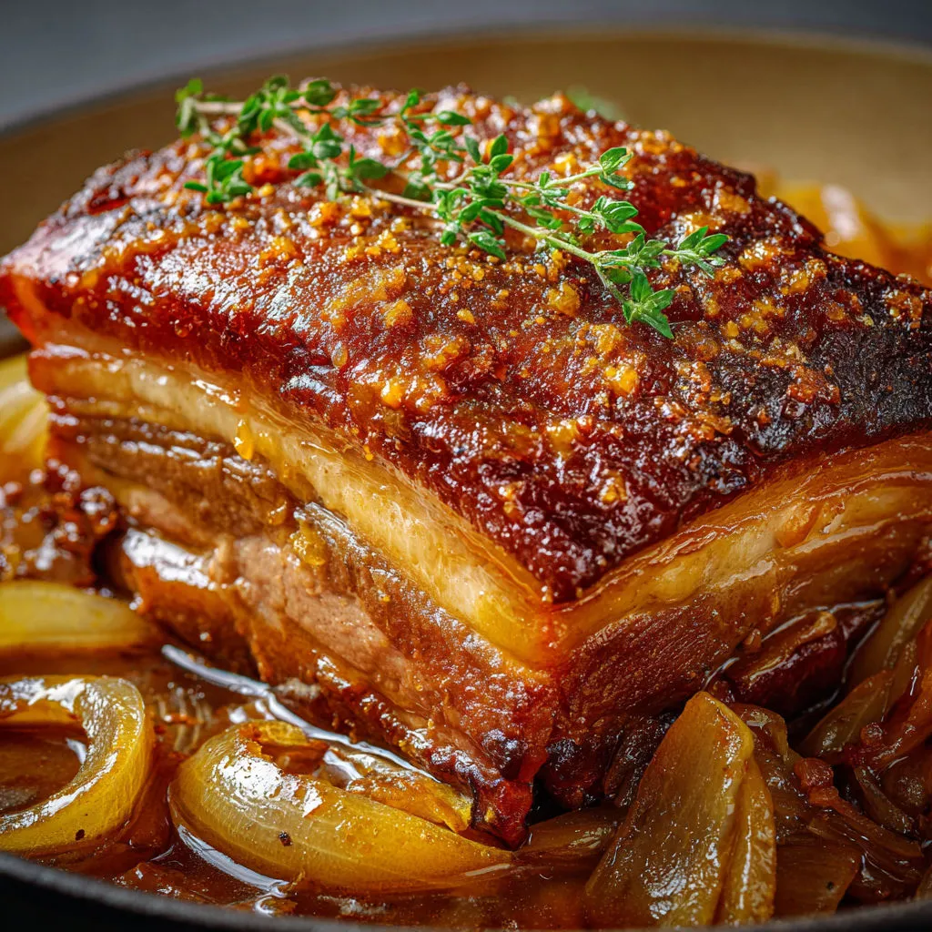 Cochon confit bière et érable.