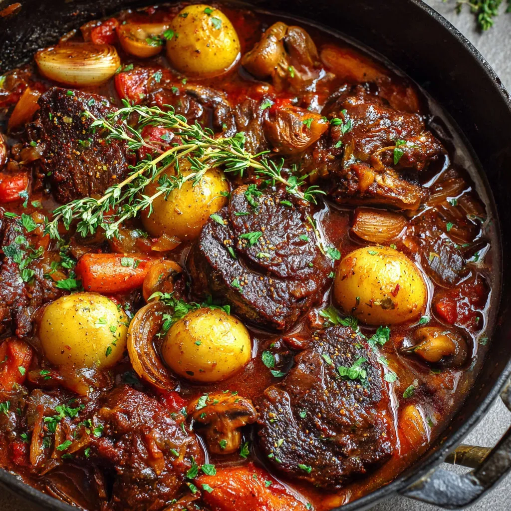 Mijoté d’agneau ultra fondant et plein de goût.