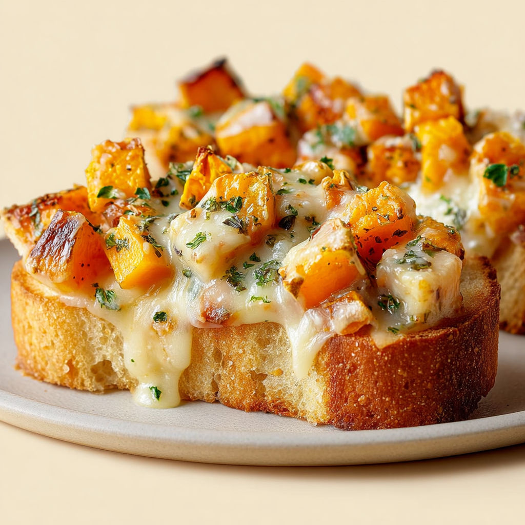 Baguette Gourmande Courge et Comté Gratiné.