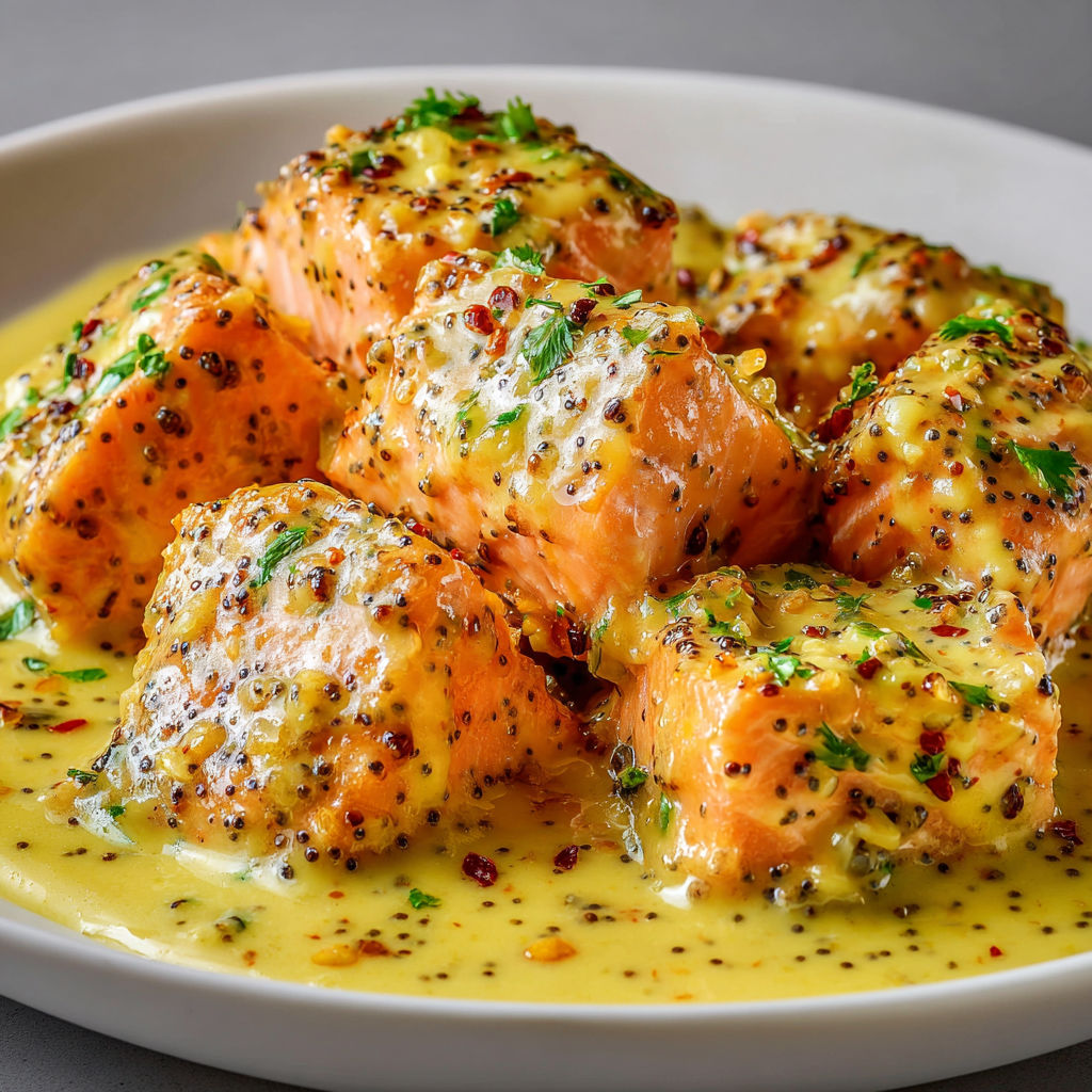 Saumon Citron-Moutarde Crémeux et Fondant.