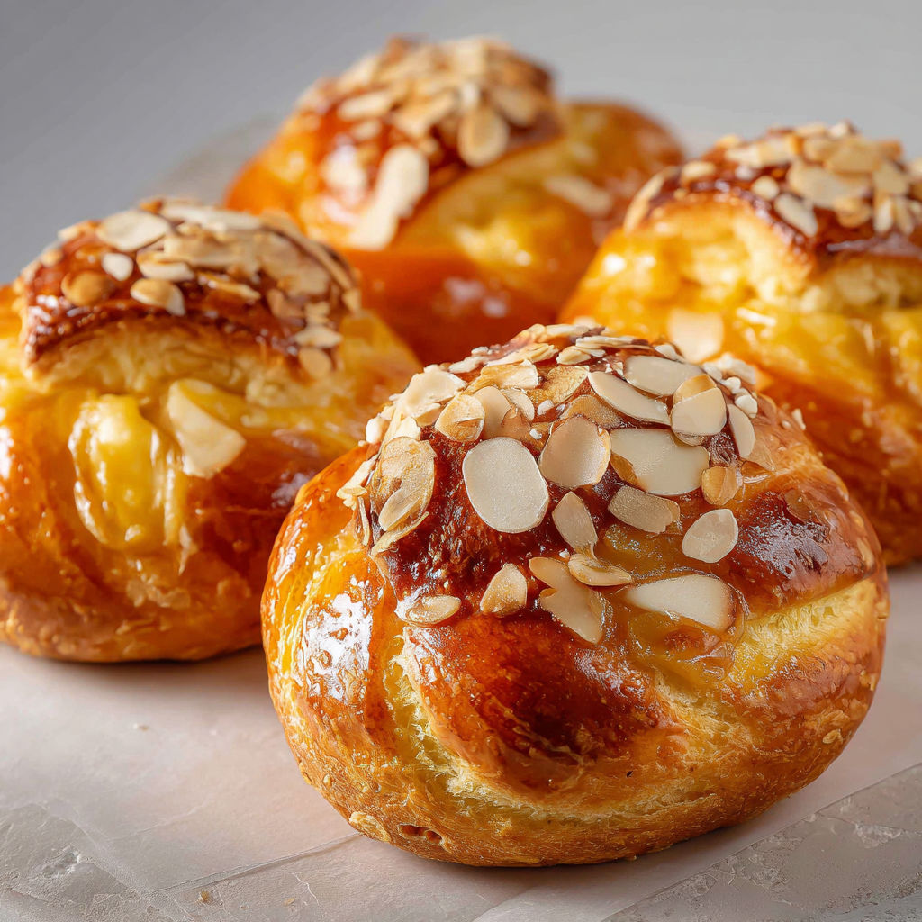 Brioche ultra moelleuse pommes amandes, saveur fruitée.