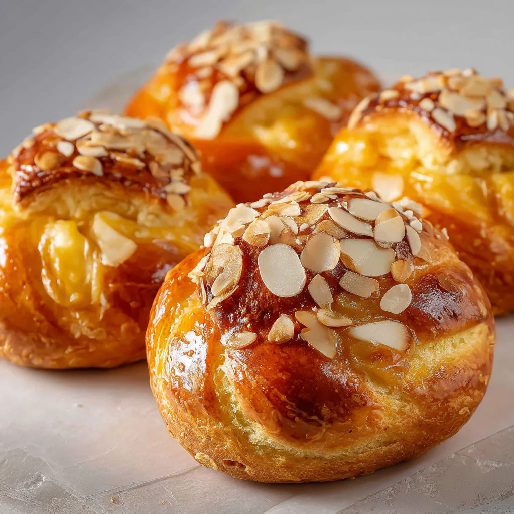 Brioche ultra moelleuse pommes amandes, saveur fruitée.